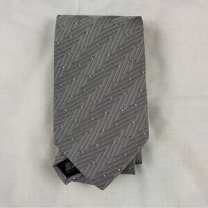 Emilio Pucci Vintage Men’s Gray Black 100% Silk Hand Sewn Tie Italy